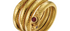 Fine Gold Snake Ring With Ruby Eyes