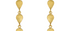 Fine Gold Three Leaf Drop Earrings