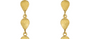 Fine Gold Three Leaf Drop Earrings