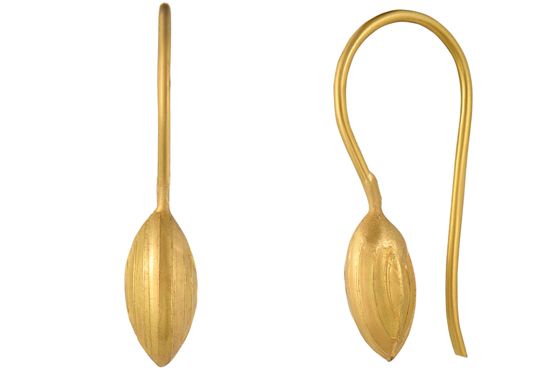 Fine Gold Tiny Flower Bud Earrings