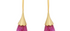 Flower Bud Red Sillimanite Drop Earrings