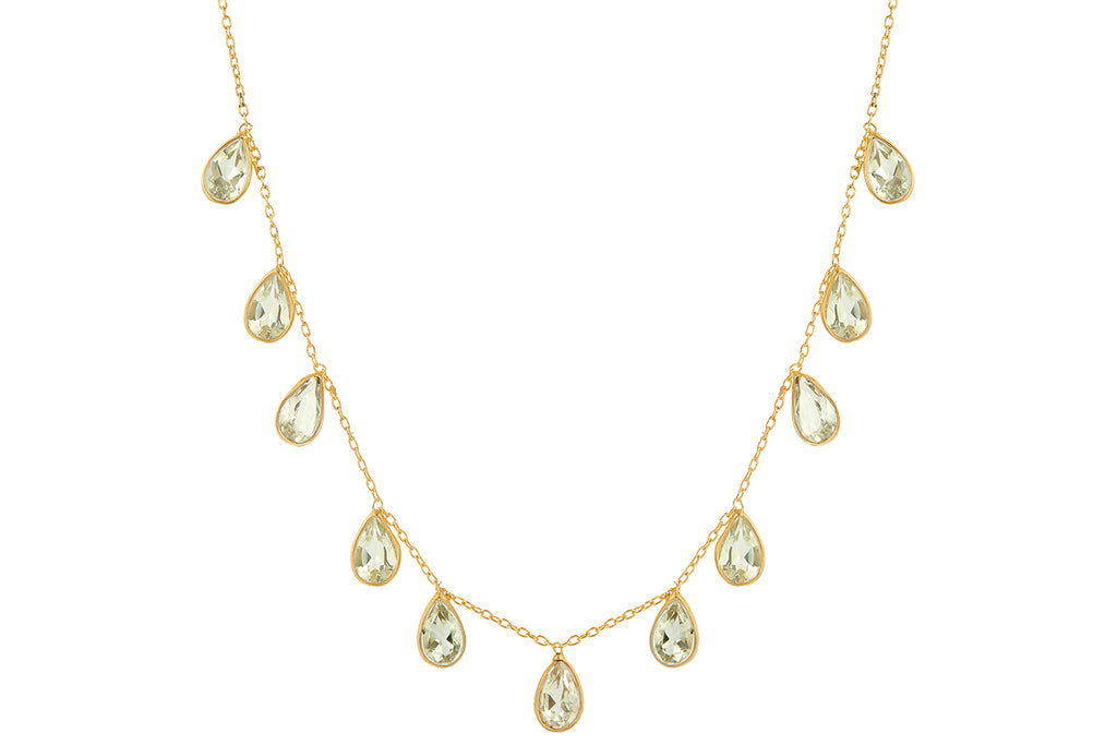 Flutter Green Amethyst Necklace