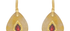 Jadau Golden Rutile Quartz & Garnet Earrings