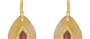 Jadau Golden Rutile Quartz & Garnet Earrings