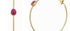 Gold & Ruby Set Hoop Earrings