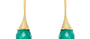 Flower Bud Green Onyx Drop Earrings
