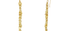 Long Gold Leaf Charm Earrings