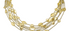 Multi Strand Silver & Gold Bead Necklace