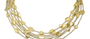 Multi Strand Silver & Gold Bead Necklace