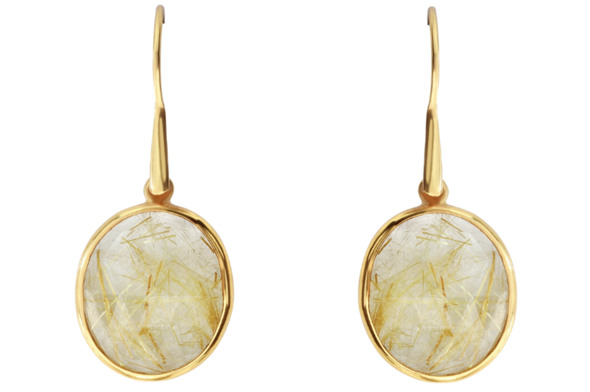 Pebble Rutile Quartz Earrings