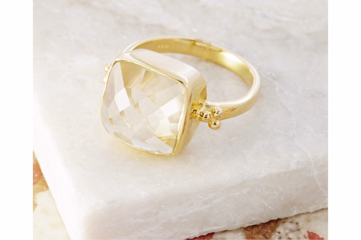 Anais Green Amethyst Ring