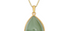 Beryl Trillion Shaped Pebble Pendant Necklace