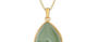Beryl Trillion Shaped Pebble Pendant Necklace