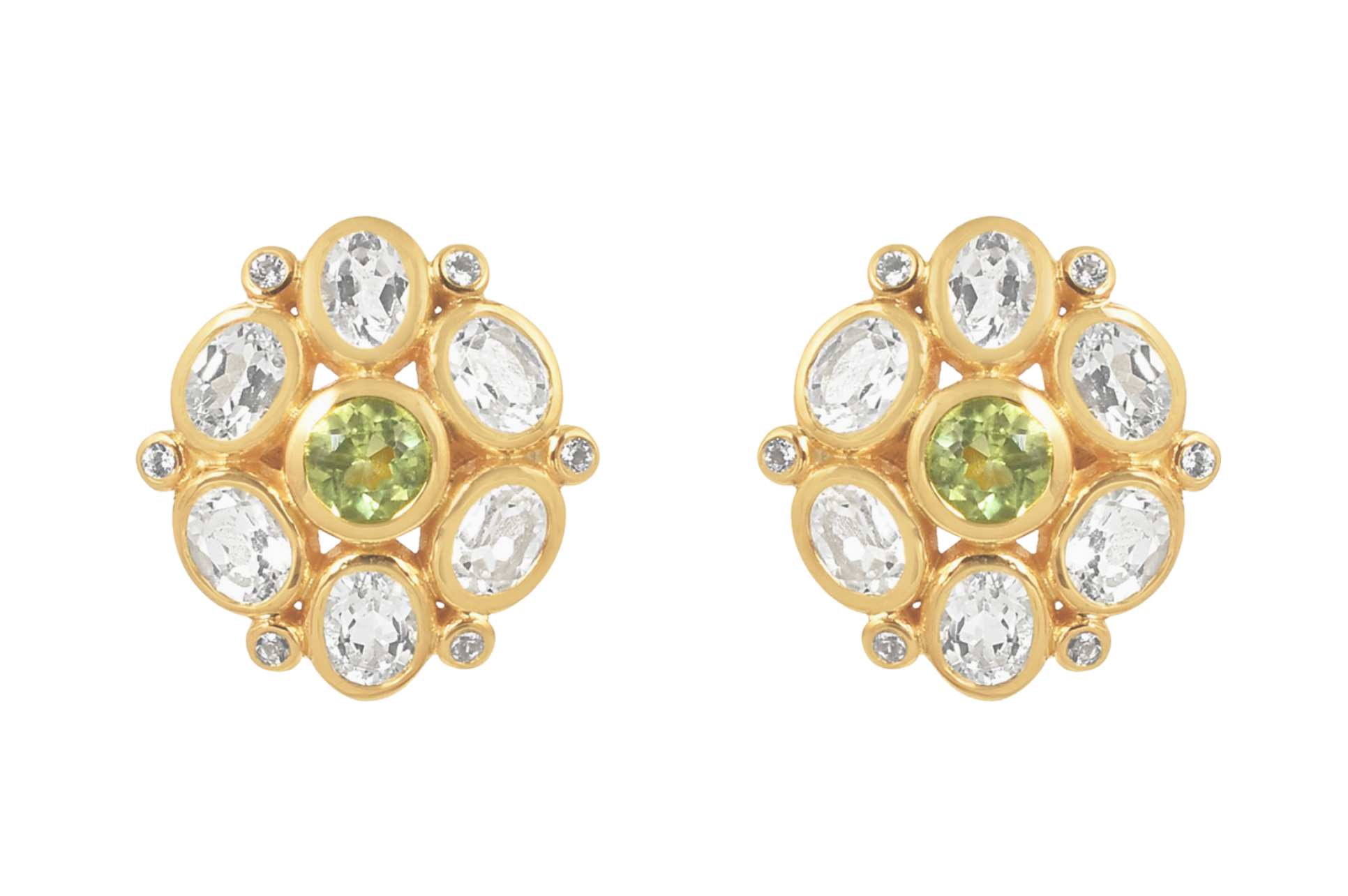 Posie Green Amethyst & Peridot Stud Earrings