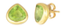 Peridot Pear Shaped Stud Earrings
