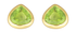 Peridot Pear Shaped Stud Earrings