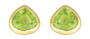 Peridot Pear Shaped Stud Earrings