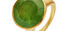 Green Tourmaline Fine Gold Round Ring