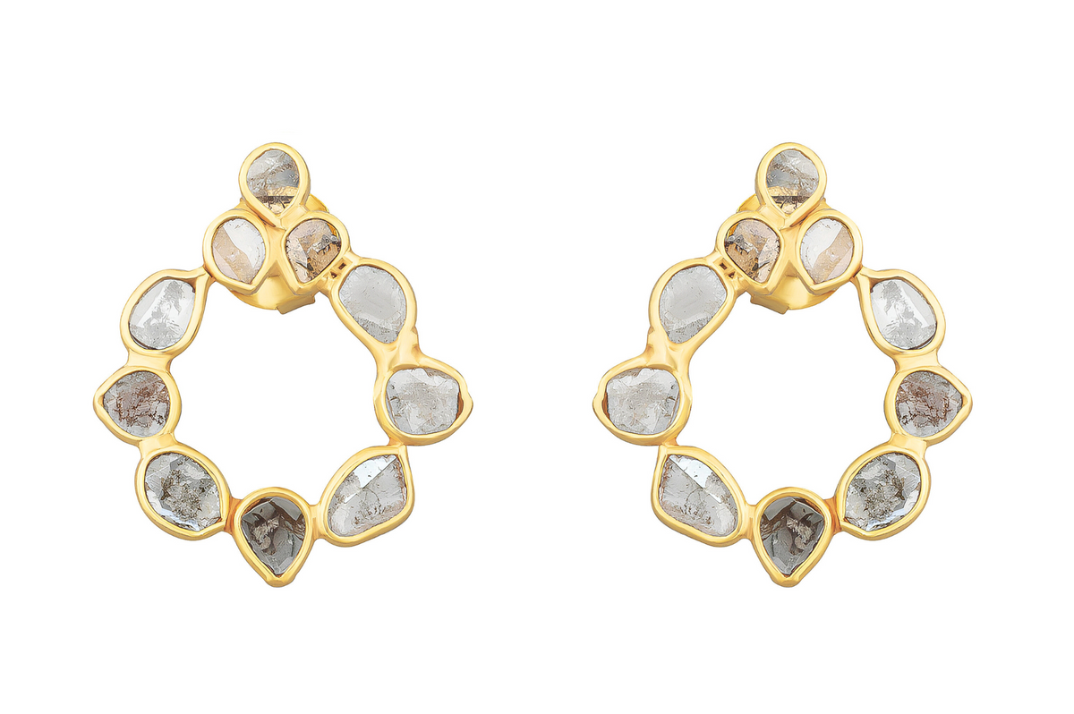 Delhi Diamond Halo Earrings