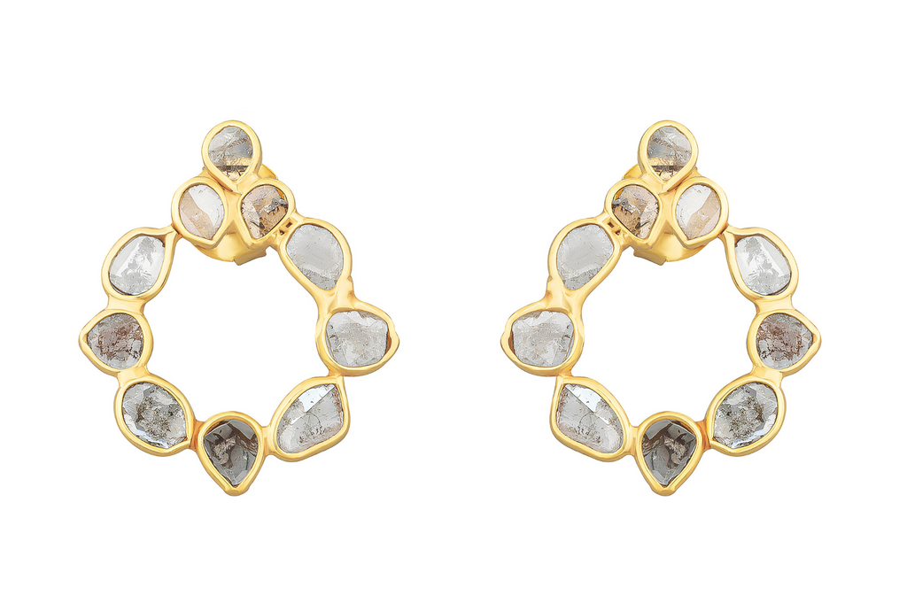 Delhi Diamond Halo Earrings