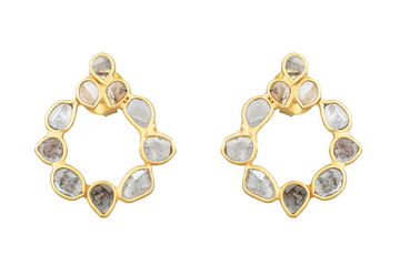 Delhi Diamond Halo Earrings
