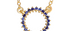 Halo Sapphire Pendant Necklace