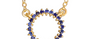 Halo Sapphire Pendant Necklace