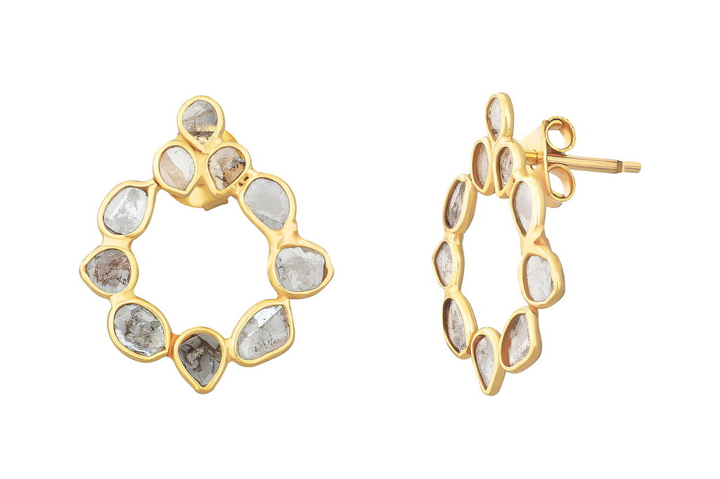 Delhi Diamond Halo Earrings