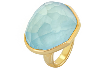 Aquamarine Pebble Ring