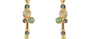 Harlequin Multicoloured Gemstone Hoop Earrings