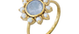 Hyderabad Pearl & Larger Round Blue Sapphire Ring
