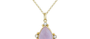 Hyderabad Cabochon Kunzite & Pearl Pendant Necklace