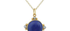Hyderabad Lapis & Pearl Pendant Necklace