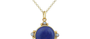 Hyderabad Lapis & Pearl Pendant Necklace