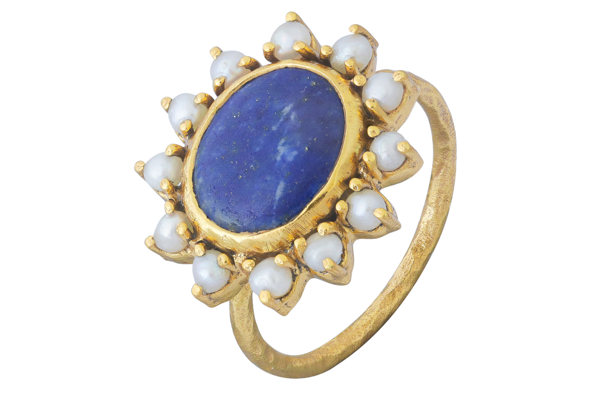 Hyderabad Pearl & Lapis Ring