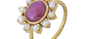 Hyderabad Pearl & Ruby Ring