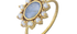 Hyderabad Pearl & Oval Blue Sapphire Ring