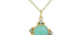 Hyderabad Chrysoprase & Pearl Pendant Necklace