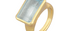 India Oblong Blue Topaz Gemstone Ring