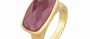 India Oblong Pink Tourmaline Ring