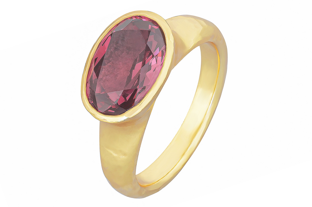 India Rhodolite Garnet Gemstone Ring