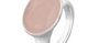 India Rose Quartz Oval Silver Ring