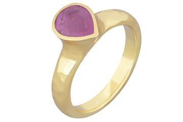 India Pear Shaped Ruby Ring