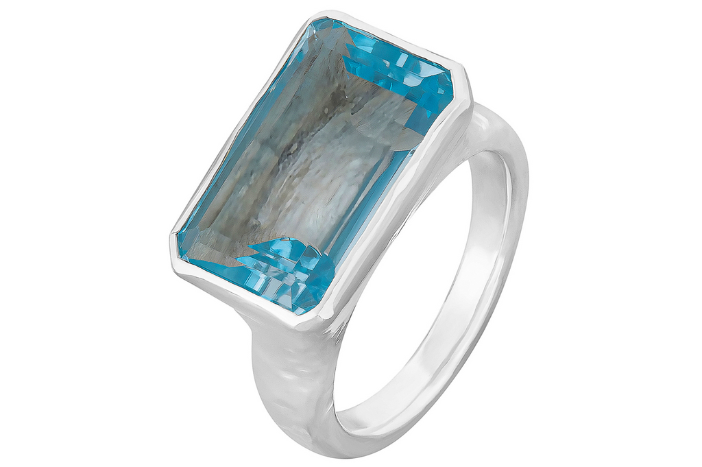 India Blue Topaz Ring