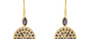 Iolite Disc Drop Gemstone Earrings