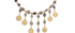 Coin & Iolite Gemstone Statement Necklace
