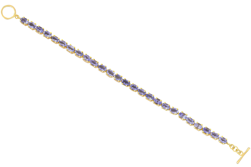 Iolite Multi Gemstone Tennis Bracelet
