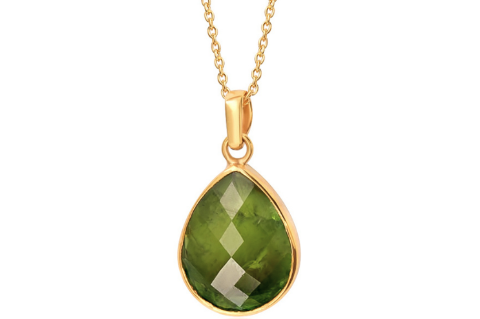 Ipanema Fine Gold & Green Tourmaline Pendant Necklace