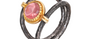 Ira Pink Tourmaline Oxidised Silver Ring