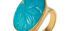 Carved Iranian Turquoise Ring